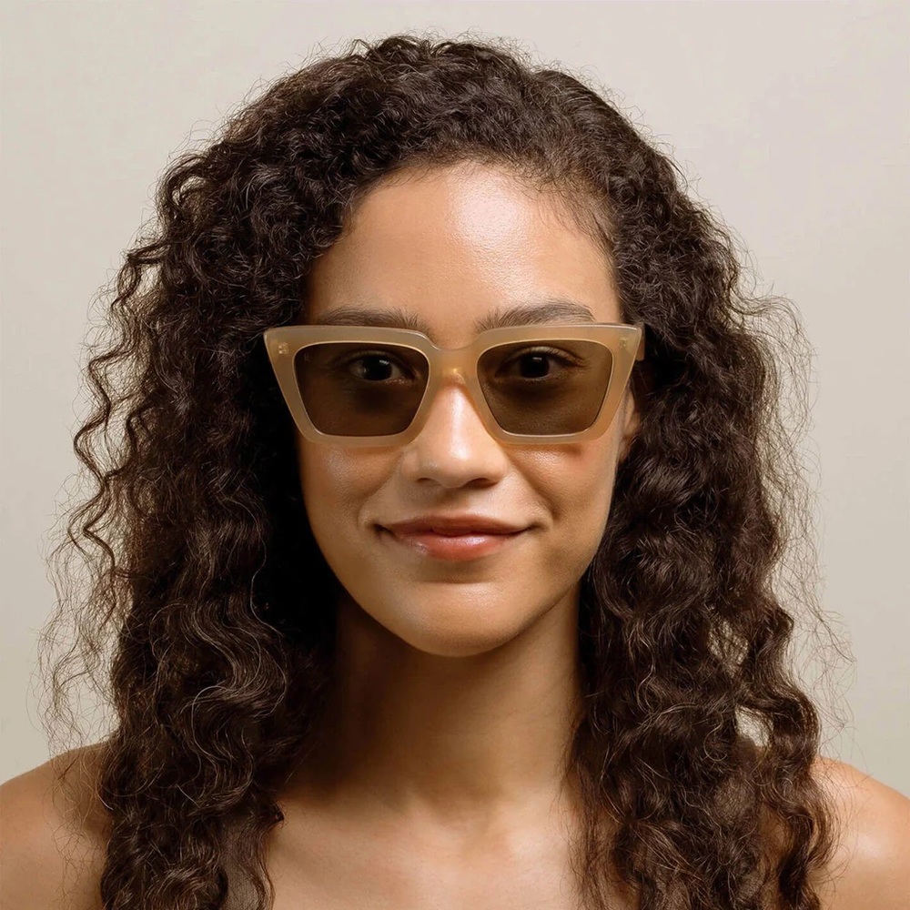 RAENA KEERA SUNGLASSES Villa / Emerald Green Mirror New